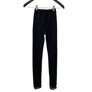 Zara Ribbed Mesh Black Leggings Size XS